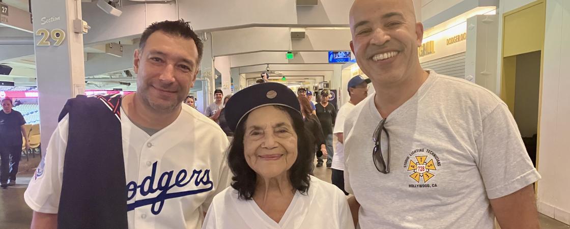 Fernando Montes, Dolores Huerta, and Malakhi Simmons